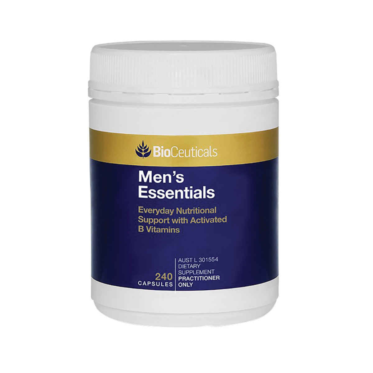image of BioCeuticals Men's Essentials 240 caps on white background 