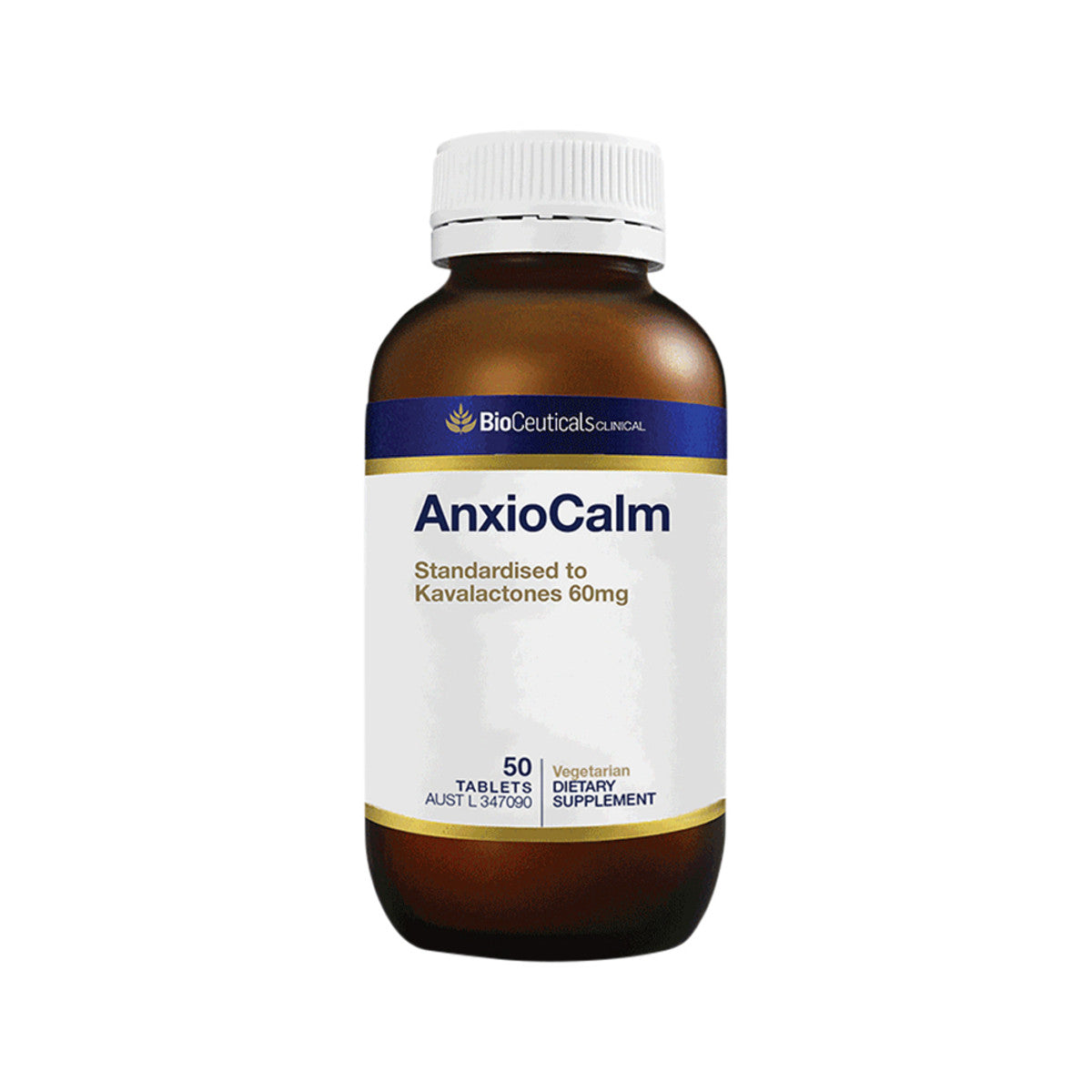 image of BioCeuticals Clinical AnxioCalm 50t on white background 
