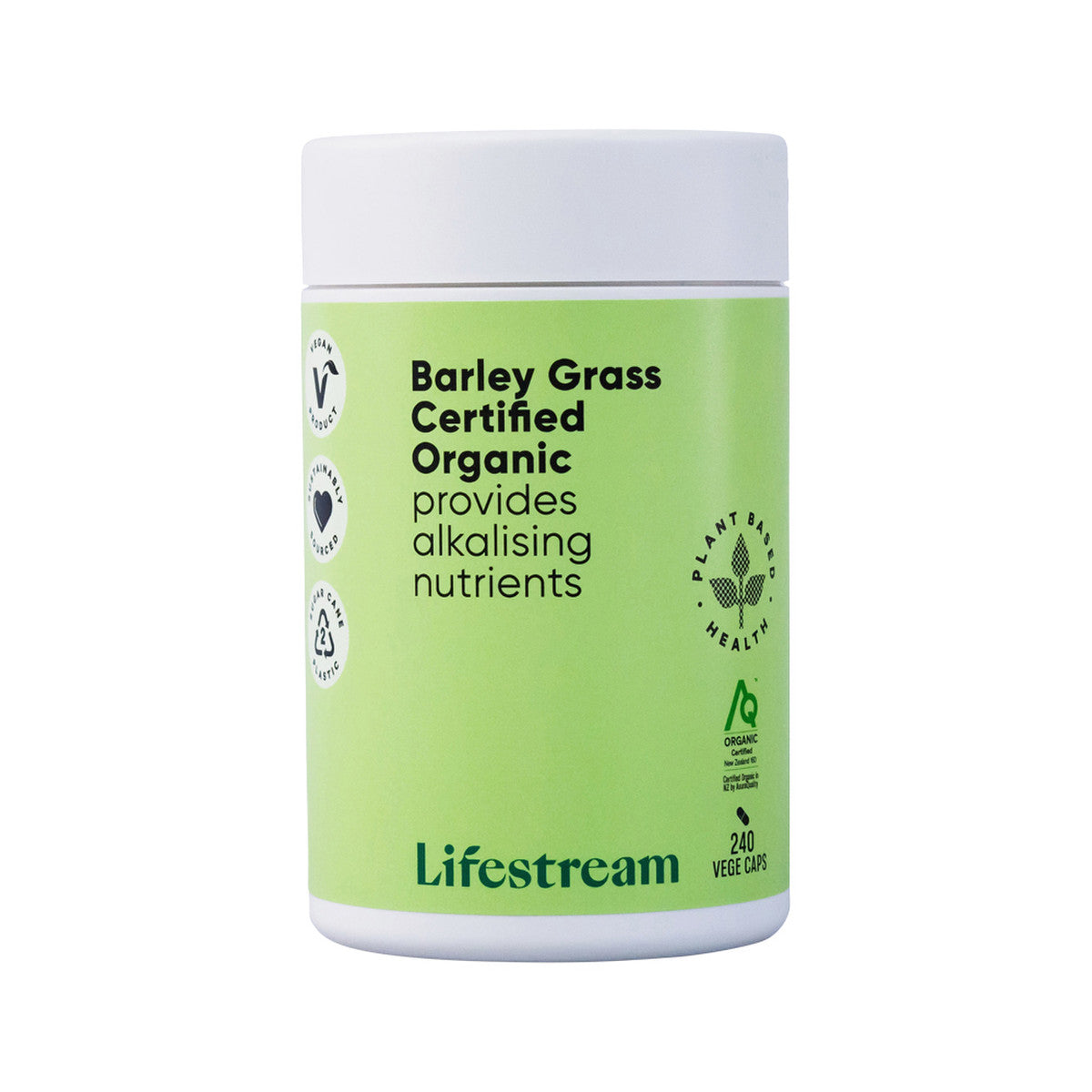 image of Lifestream Barley Grass Certified Organic 240vc on white background