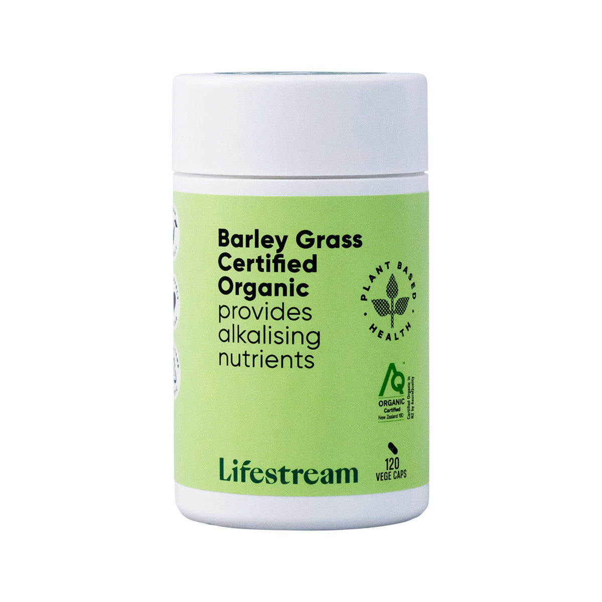 image of Lifestream Barley Grass Certified Organic 120vc on white background