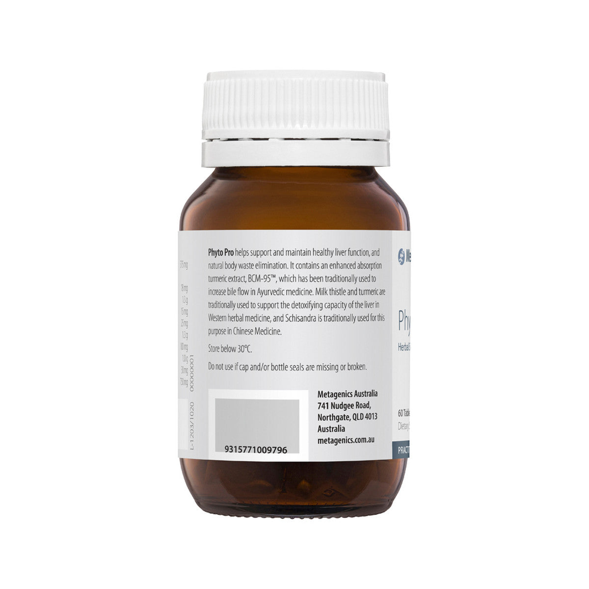 image of Metagenics Phyto Pro 60t with white background