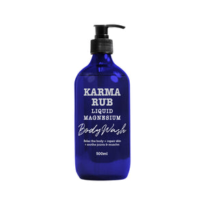 Karma Rub Liquid Magnesium Body Wash 500ml — topical magnesium for muscle recovery