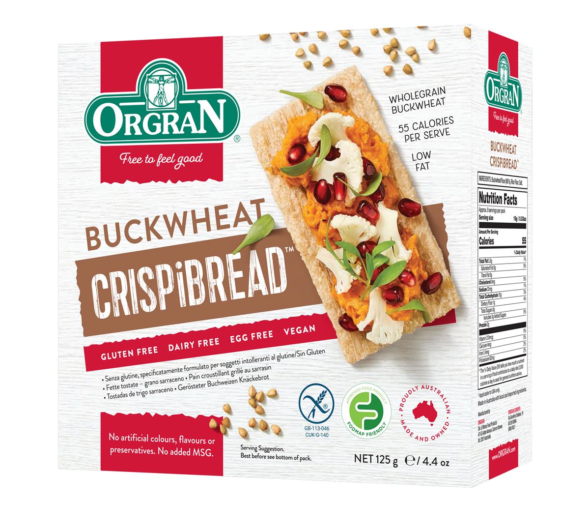 Orgran Toasted Buckwheat Crispibread 125g