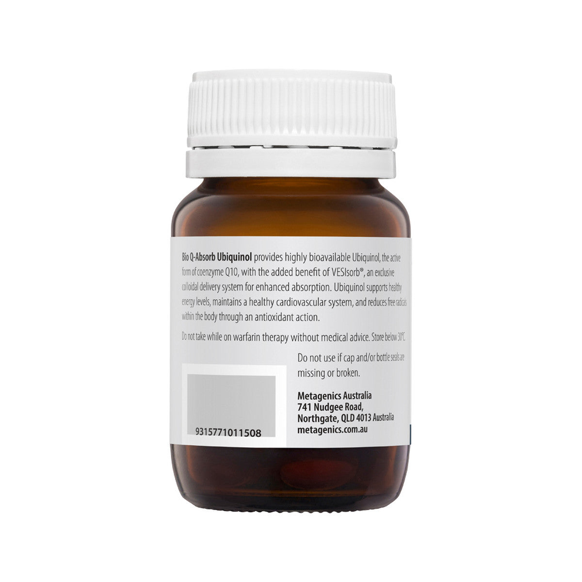 image of Metagenics Bio Q Absorb Ubiquinol 30c on white background