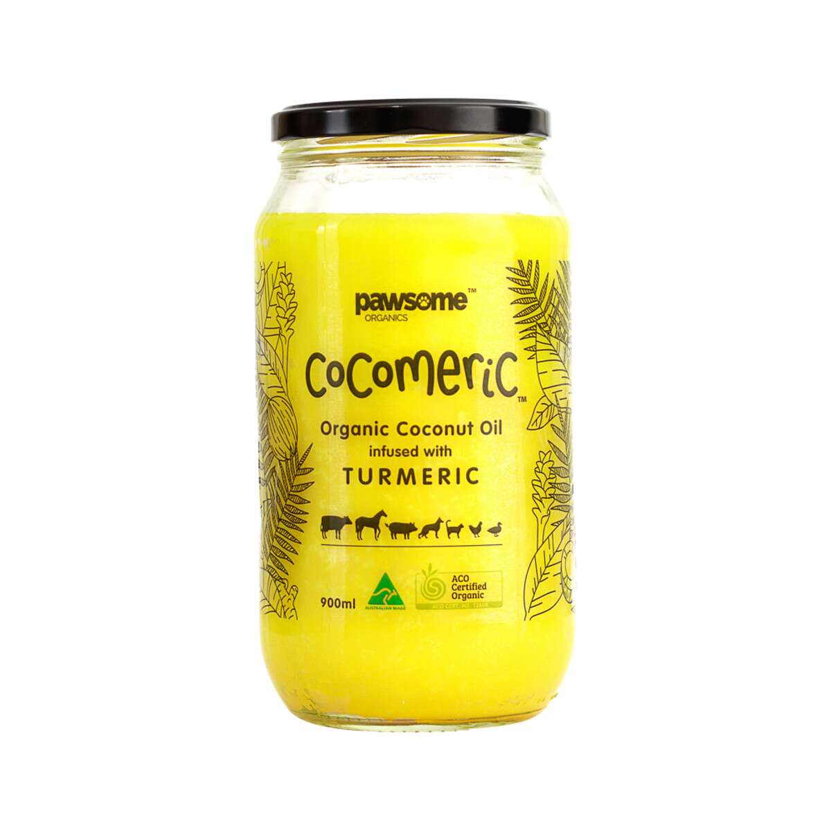 image of Pawsome Organics Cocomeric 900ml on white background 