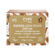image of P'URE Papayacare Baby Papaya Skin Food Multi-Use (Paw Paw with Shea Butter) 100g on white background 