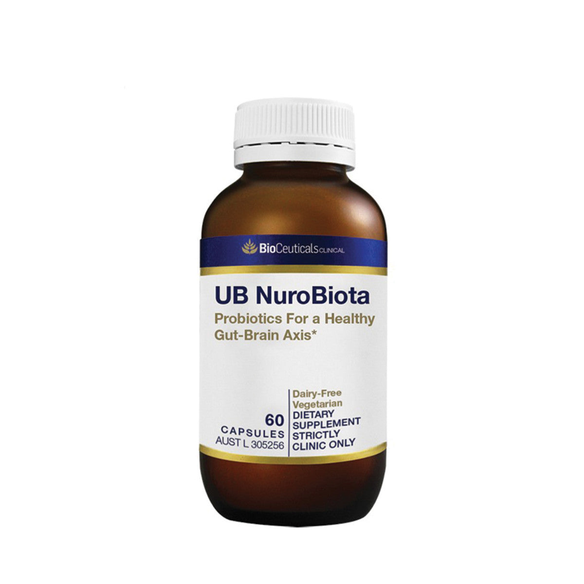 image of BioCeuticals Clinical UB NuroBiota 60c on white background 