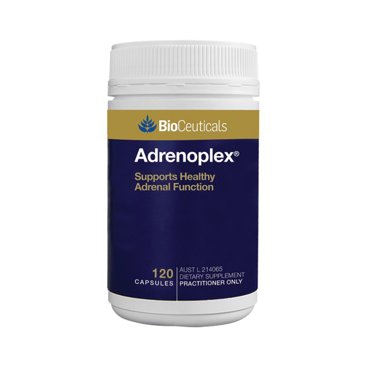image of BioCeuticals Adrenoplex 120c on white background 