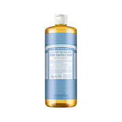 image of Dr. Bronner's Pure-Castile Soap Liquid (Hemp 18-in-1) Baby Unscented 946ml on white background 
