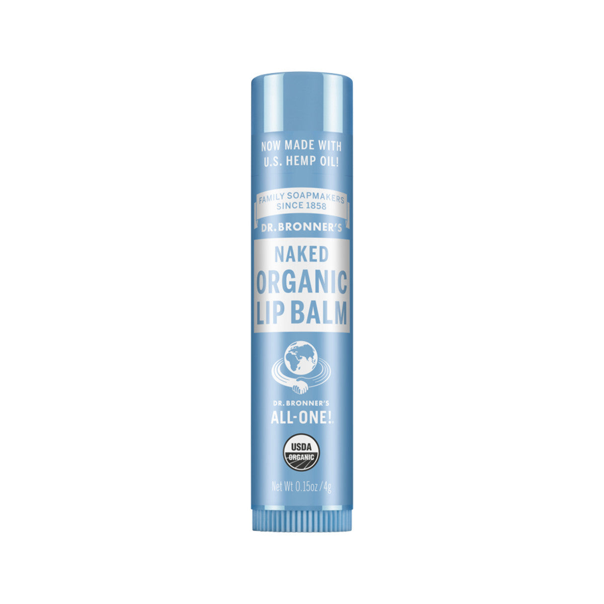 image of Dr. Bronner's Organic Lip Balm 4g naked on white background 