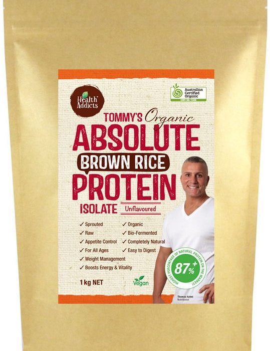 image of Health Addicts Tommy's Absolute Brown Rice Protein 1Kg on white background 