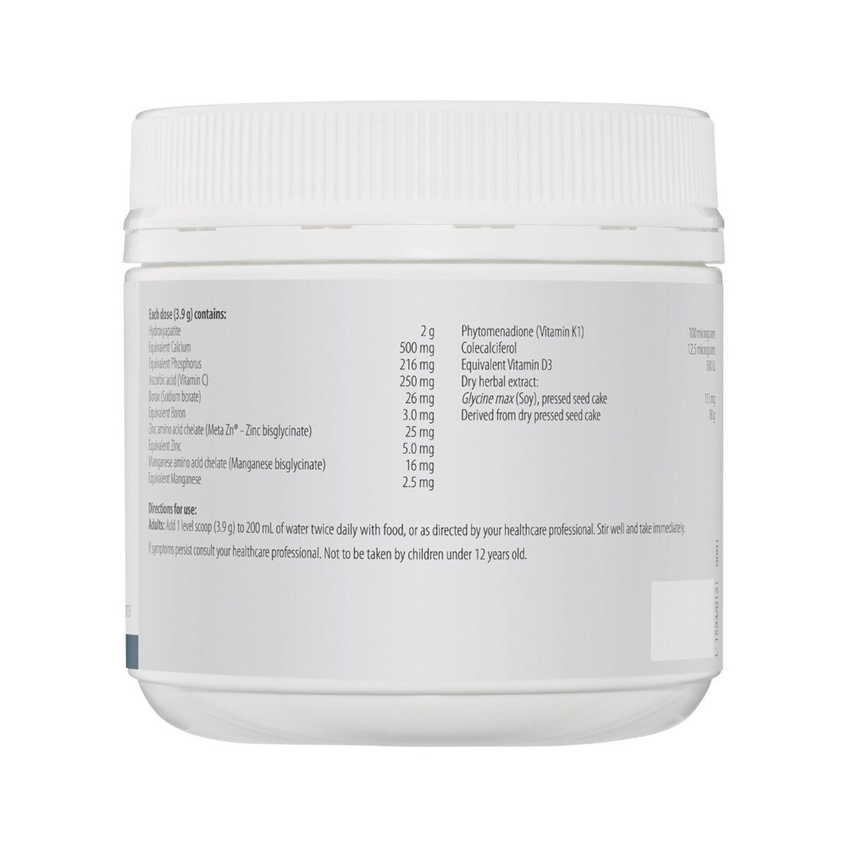 image of Metagenics Calcitite Osteo Powder Passionfruit 234g Oral Powder on white background