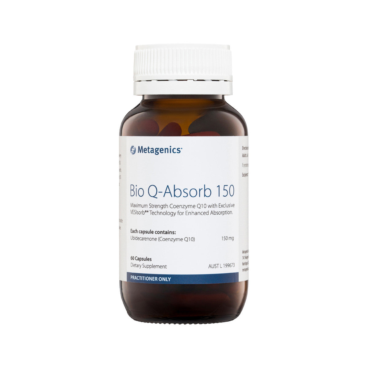 image of Metagenics Bio Q-Absorb 150 60c on white background