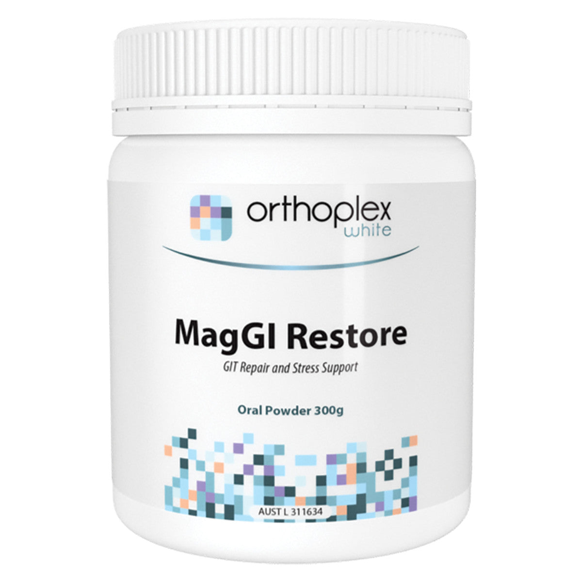 image of Orthoplex White MagGI Restore Oral Powder 300g on white background 