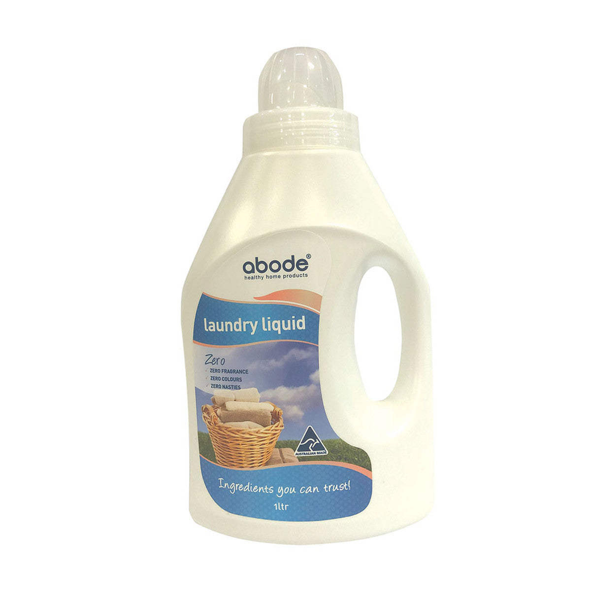 image of Abode Laundry Liquid (Front & Top Loader) Zero 1L on white background