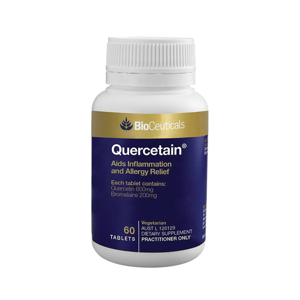 image of BioCeuticals Quercetain 60t on white background 