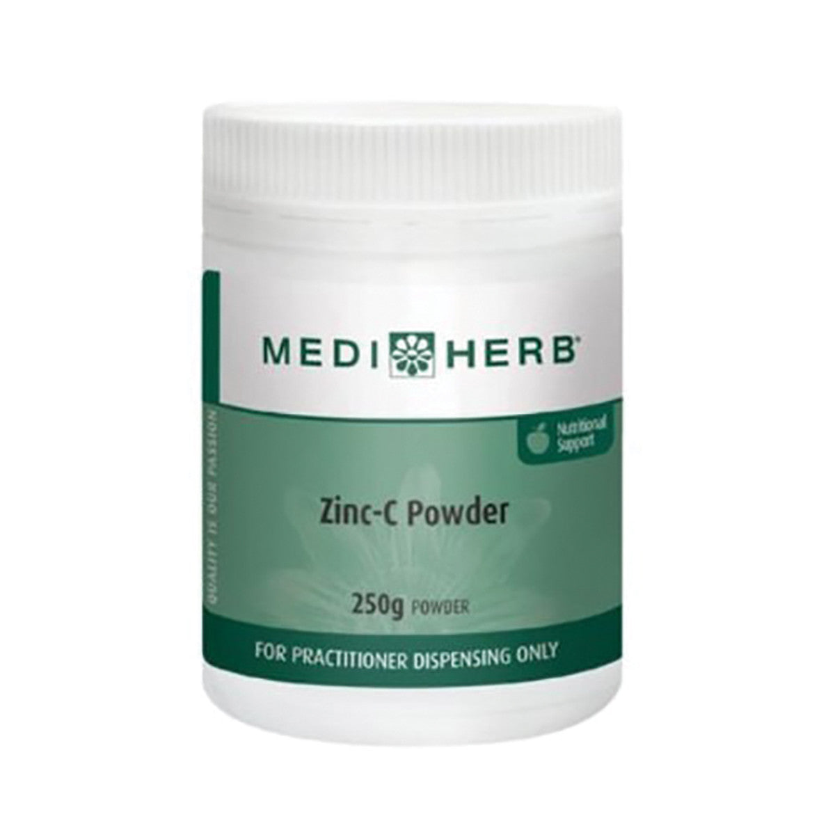 image of MediHerb Zinc-C Powder 250g on white background