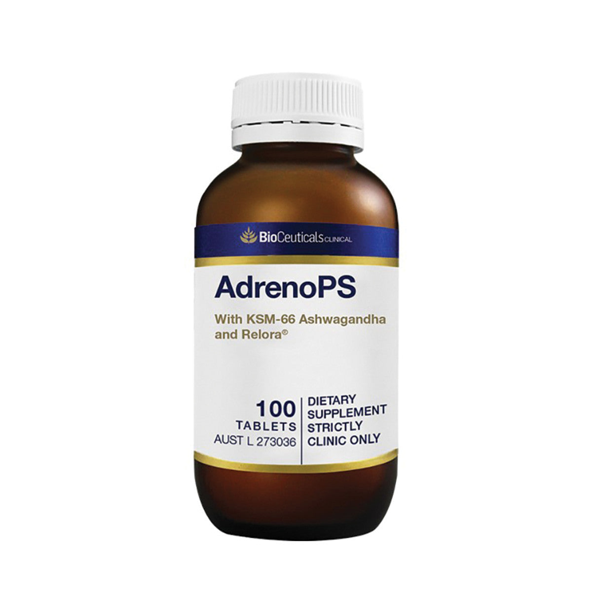 image of BioCeuticals Clinical AdrenoPS 100t on white background 
