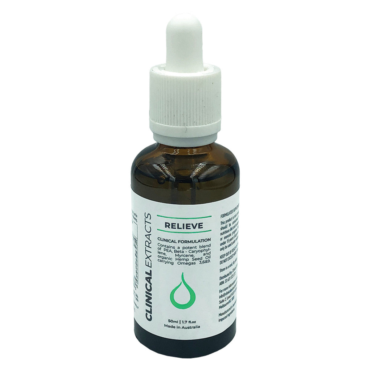 image of Clinical Extracts Relieve 50ml with white background  