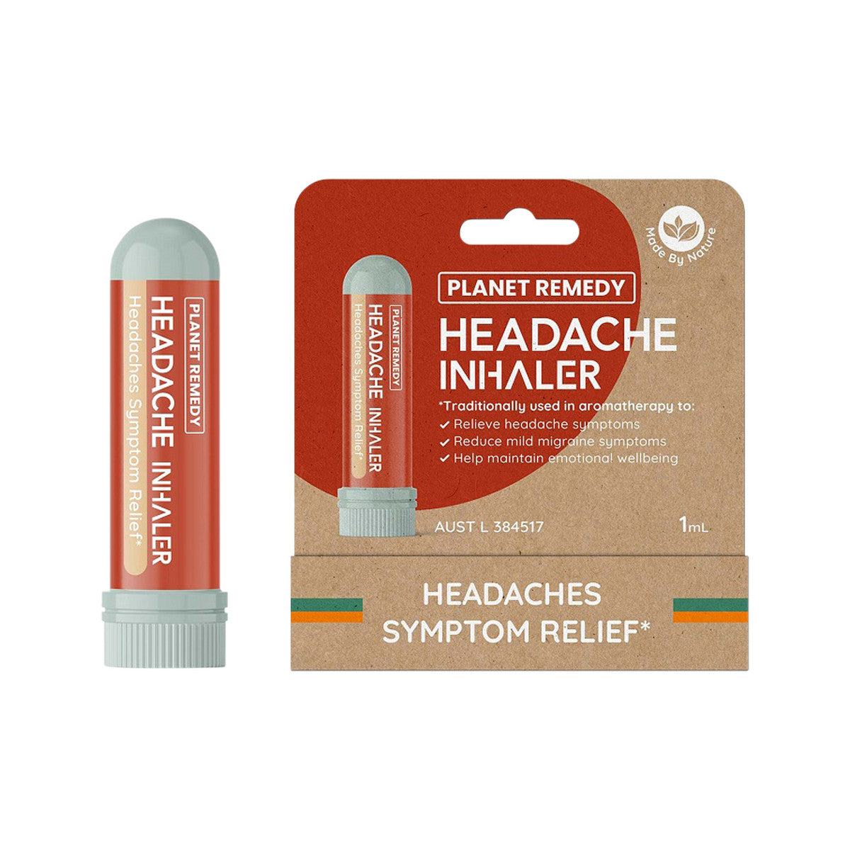 image of Planet Remedy Headache Inhaler 1ml on white background