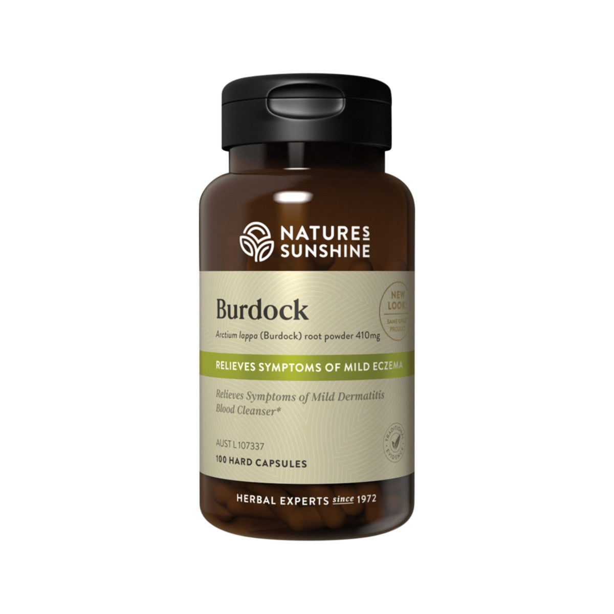 image of Nature's Sunshine Burdock 410mg 100c on white background 