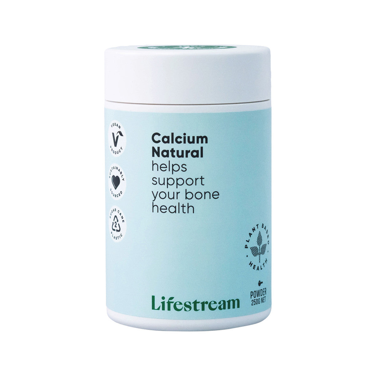 image of Lifestream Calcium Natural Powder 250g on white background
