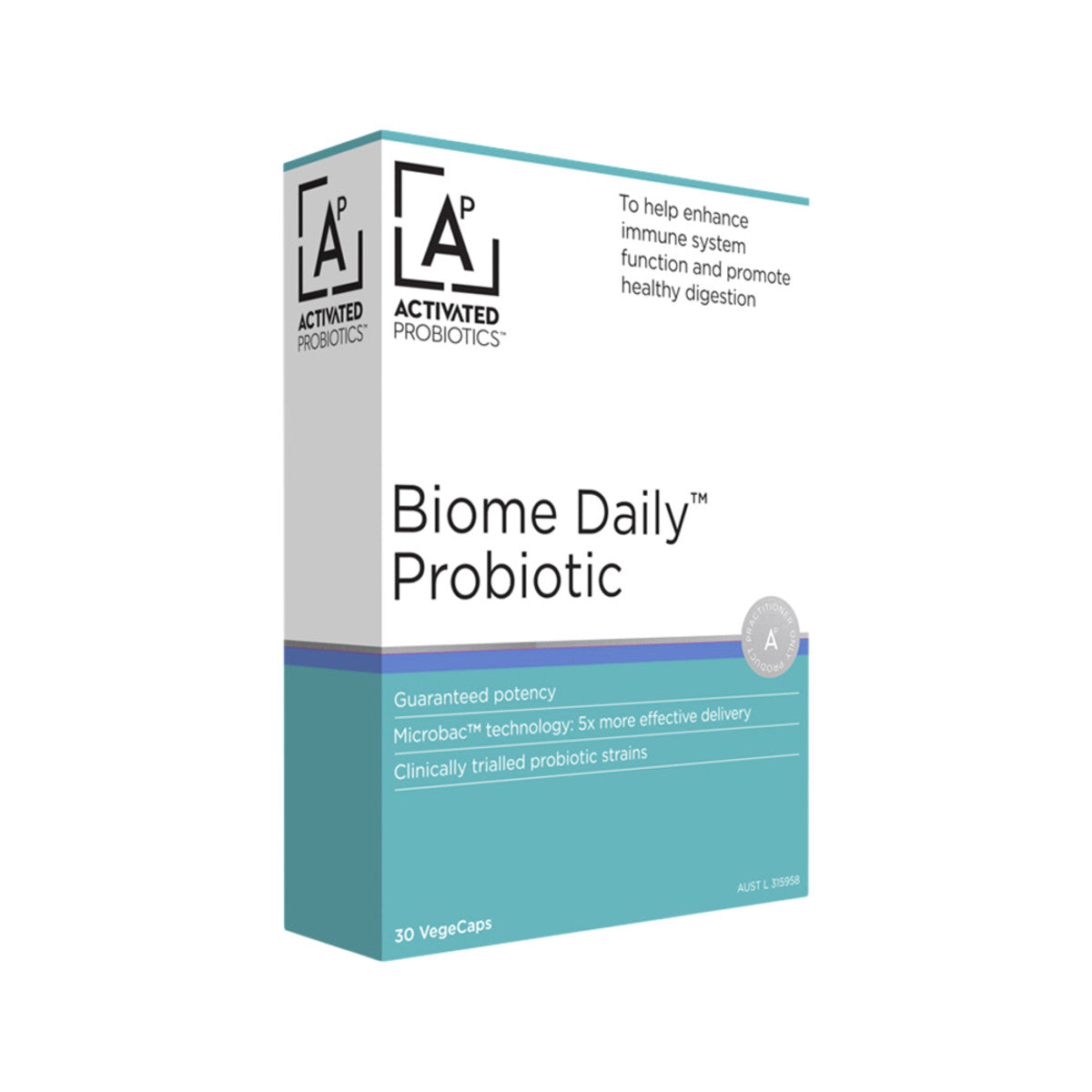 image of Activated Probiotics Biome Daily Probiotic 30vc on white background