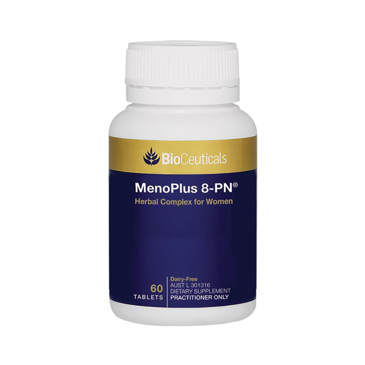 image of BioCeuticals MenoPlus 8-PN 60t on white background 