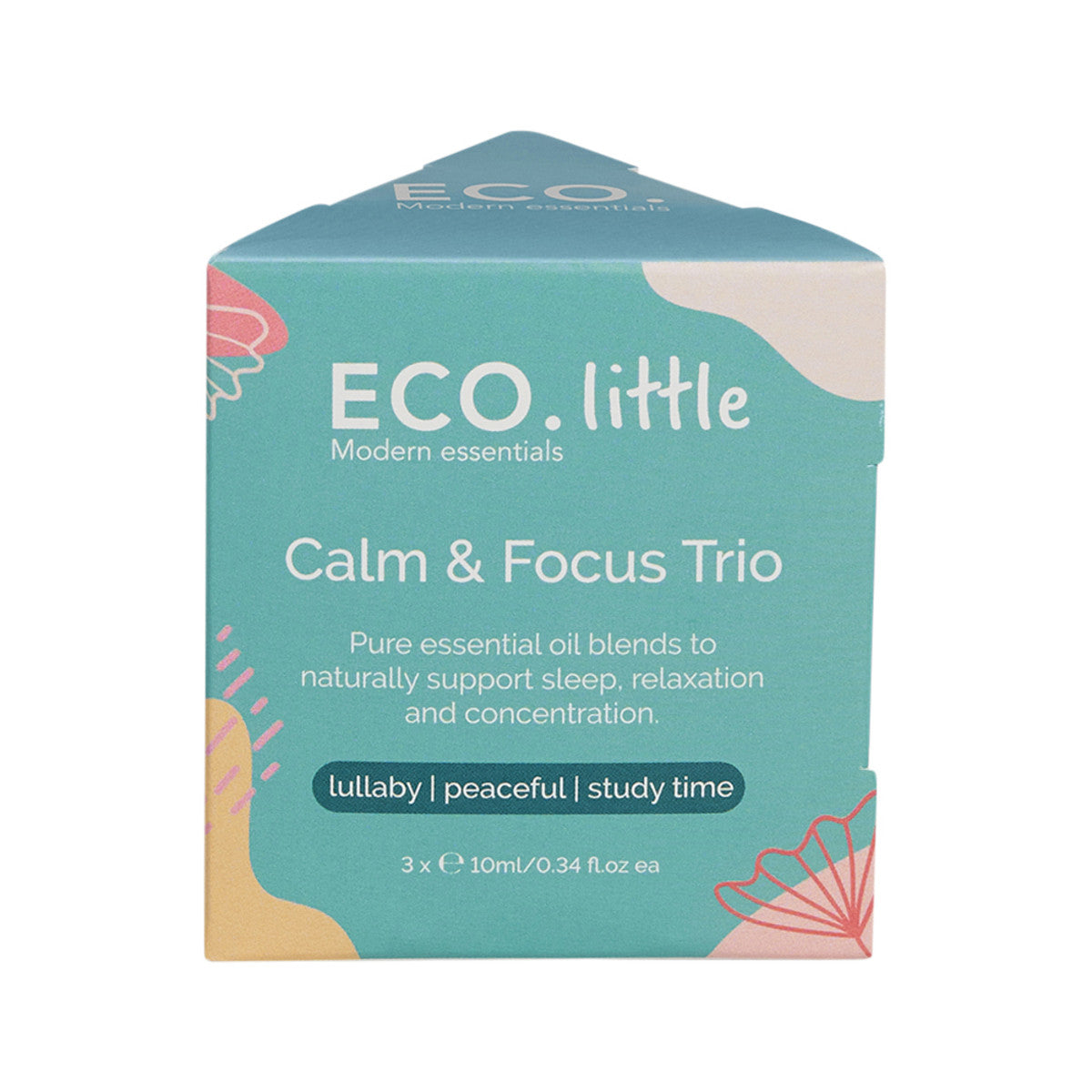 image of Eco Modern Essentials Little Essential Oil Trio Calm & Focus 10ml x 3 Pack on white background