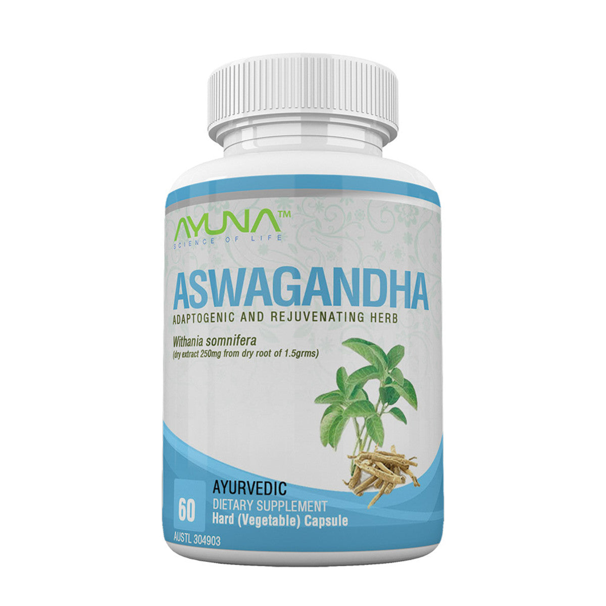 image of Ayuna Aswagandha 60vc on white background
